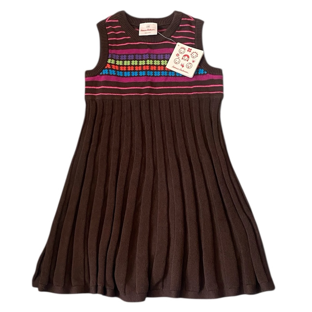 Hanna Andersson Sleeveless Brown Dress 100
